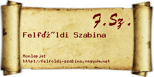 Felföldi Szabina névjegykártya